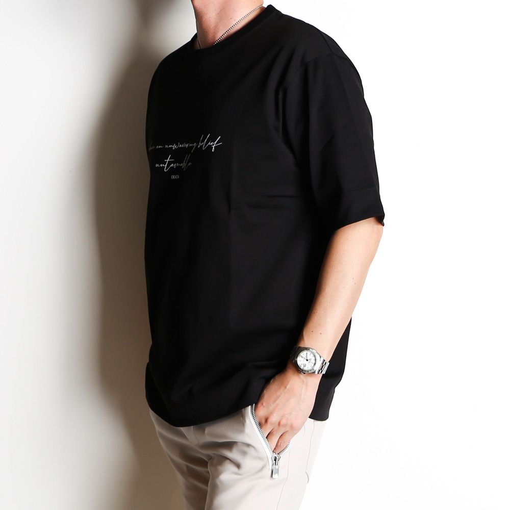 Cursive message T / メッセージロゴ オーバーTシャツ / OR1-T-001