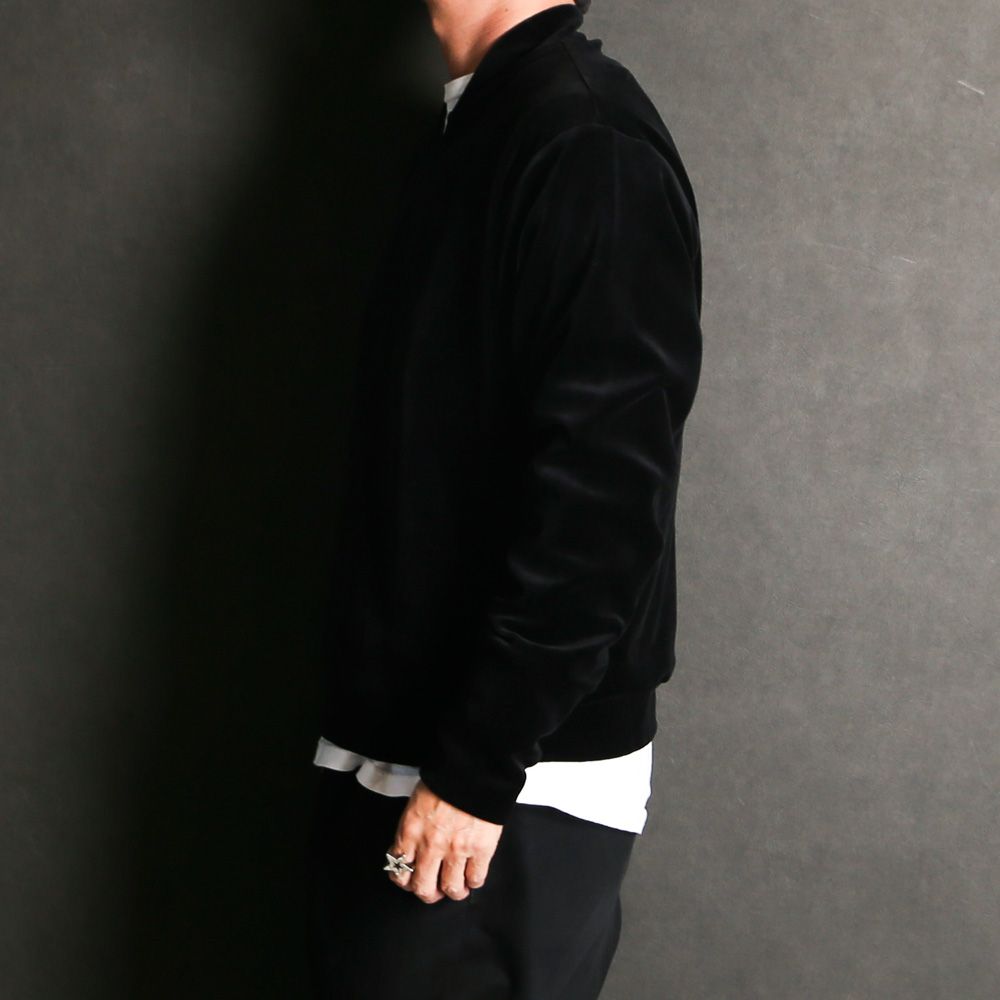 Half Zip Track Jacket - dark navy / オーガニッコットンベロア - ハーフジップトラックジャケット / M25C19CS02C