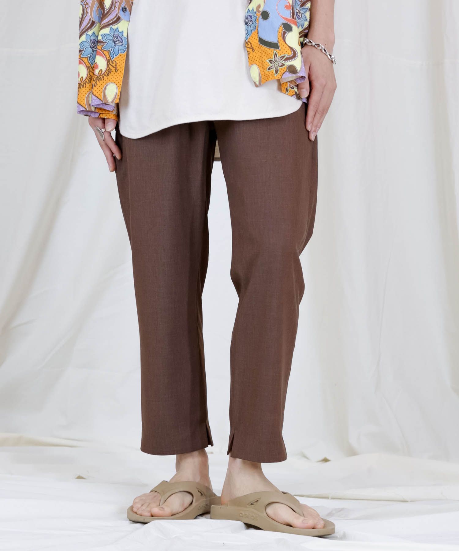 REFLAX WEATHER CLOTH PT / サイドスリット テーパードパンツ / 479102