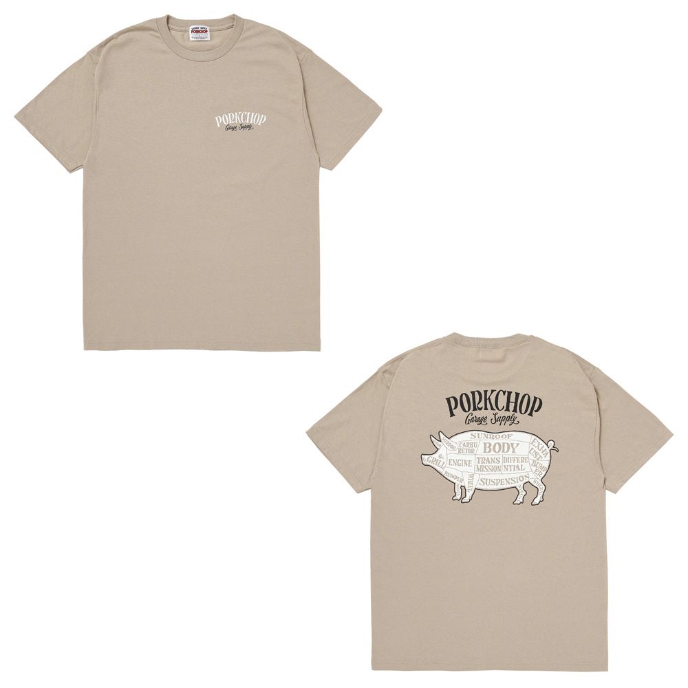 PORK BACK TEE - SAND / ショートスリーブTシャツ