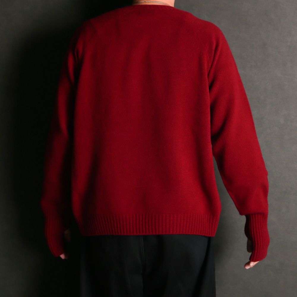 Seamless knit sweater - Wool & cashmere & silk / シームレス クルーネックセーター - ウール & カシミヤ & シルク / SN-592B