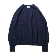 Seamless knit sweater - Wool & cashmere & silk / シームレス クルーネックセーター - ウール & カシミヤ & シルク / SN-592I