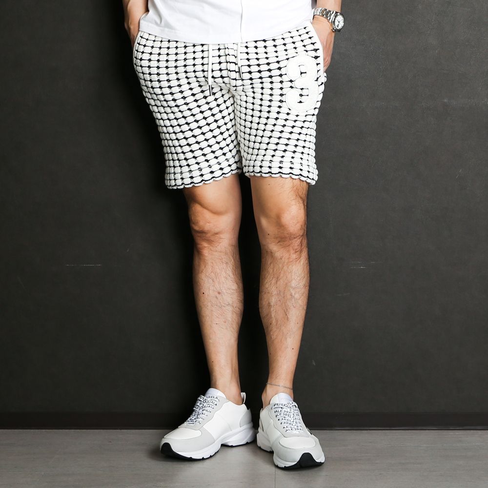 BIG WAFFLE "3" KNIT SHORTS / ビッグワッフル ハーフパンツ / USB-21029