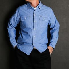 CHAMBRAY SHIRT - INDIGO / レギュラーカラー ワークシャツ / 24'RS-0207