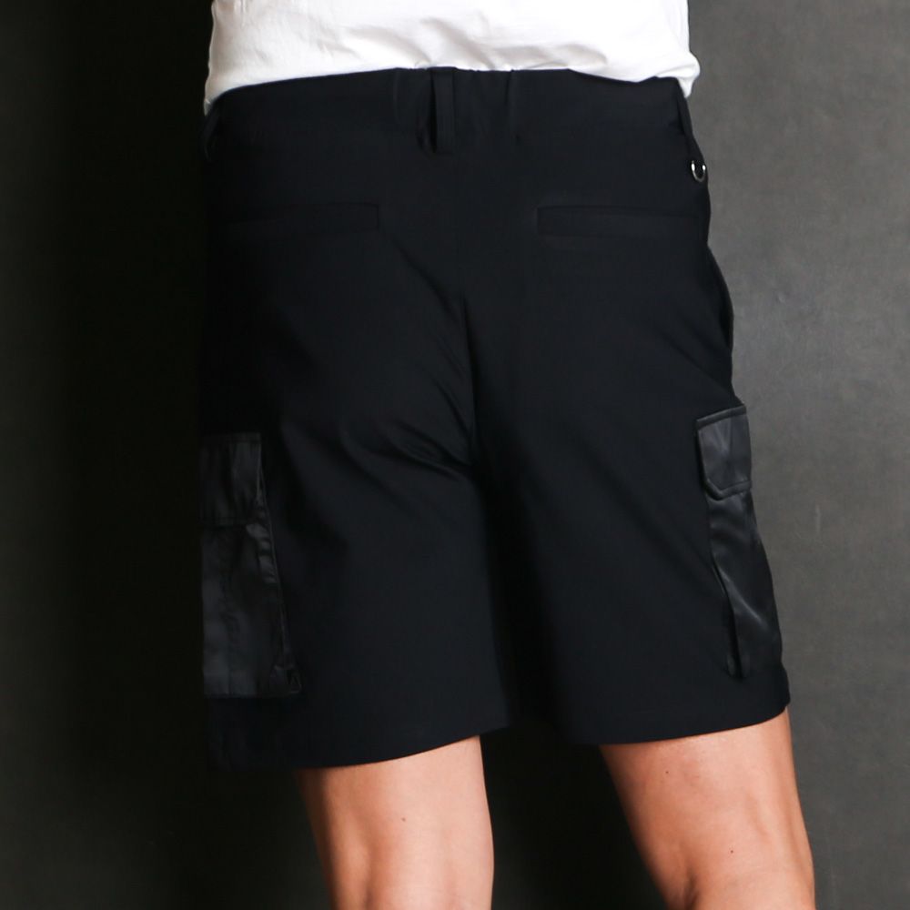 DARRELL CARGO SHORTS - BLACK / カーゴ ショートパンツ / RC40-HP-005