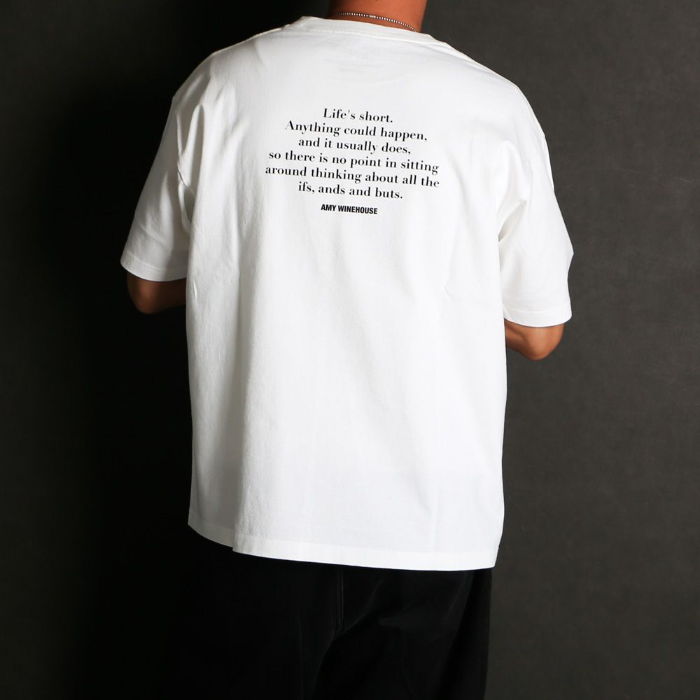 Amy Winehouse "Profile" Photo S/S Tee - WHT / MND-AMW001
