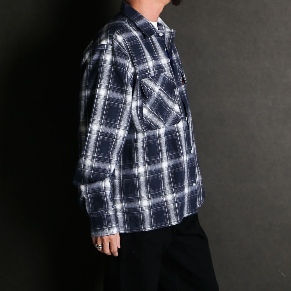 Ombre Check L/S Shirt (26ss) - Blue / オンブレチェックシャツ / HS-020526