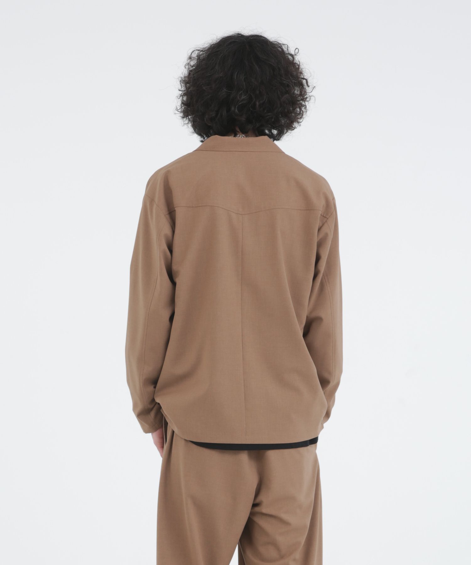 WORSTED WOOL-LIKE TWILL JK / シャツジャケット / 378205
