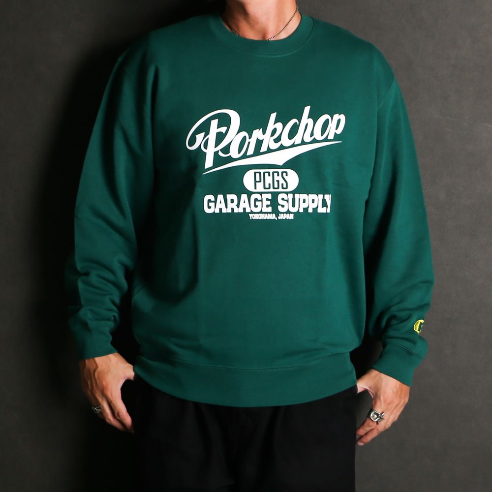 SCRIPT COLLEGE SWEAT - GREEN / スウェット
