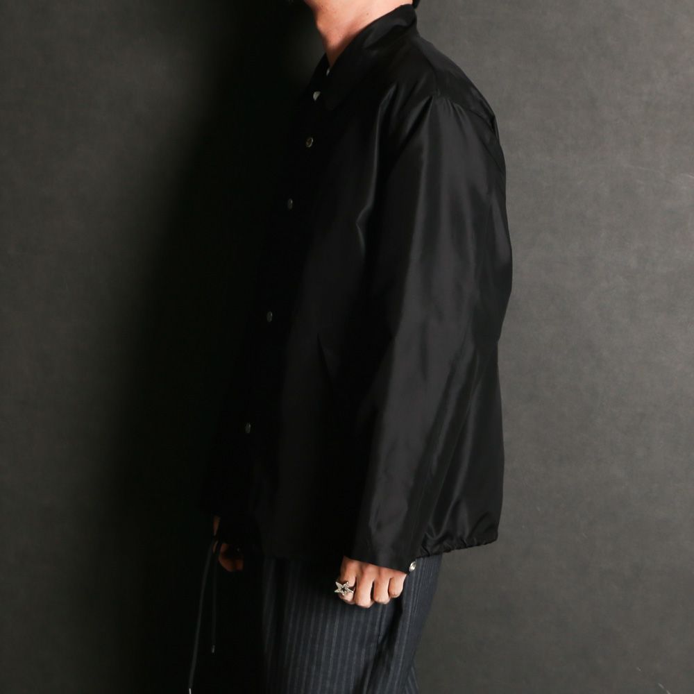 【ラスト1点-サイズ2】 COACH JACKET Ⅲ - BLACK / シルクタフタ - コーチジャケット / A26A12BL02C