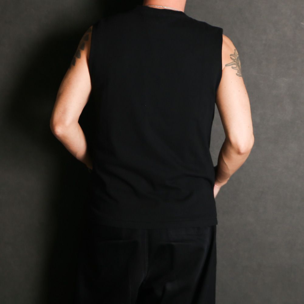 “AERO-KMY” Short N/S Tee T/C - BLACK / ノースリーブ Tシャツ / G16TS093