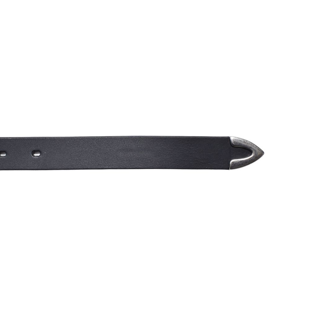 Leather Long Western Belt - BLK / MDLBT002