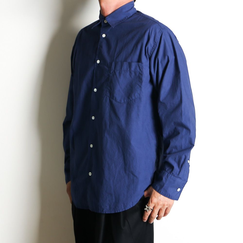 REGULAR COLLAR SHIRT - BLUE / オーガニックコットンシルク120/2タイプライター - レギュラーカラーシャツ / M25C13SH01C