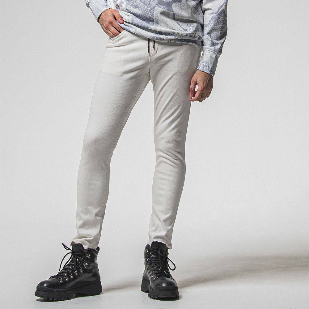 MICK DENIM JERSEY - WHITE / ジャージーンズ / BASIC-ST-020
