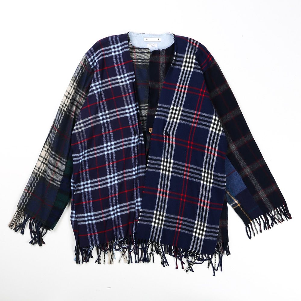 OLD PARK×MINEDENIM / Check MufflerCardigan / MND-22AWOP002 - 0