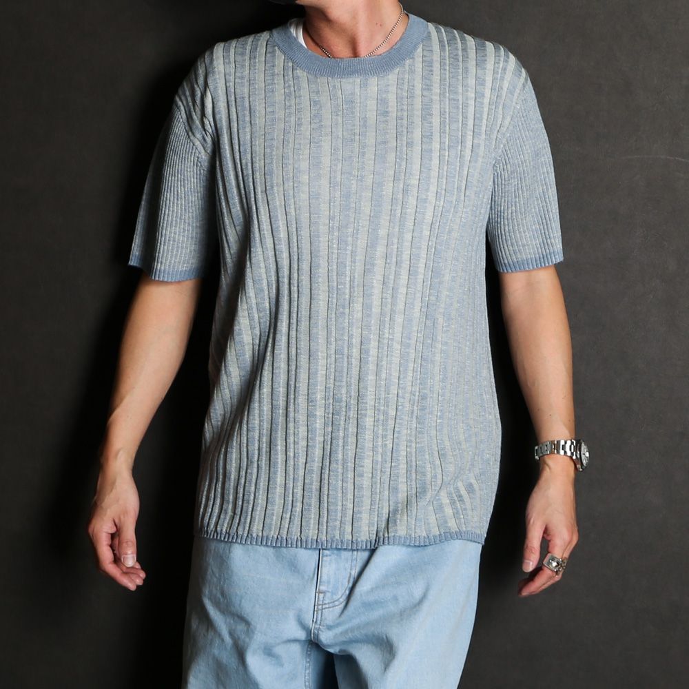 "RIB KNIT" T-SHIRTS / サマーニット Tシャツ / TA23SS-KN150