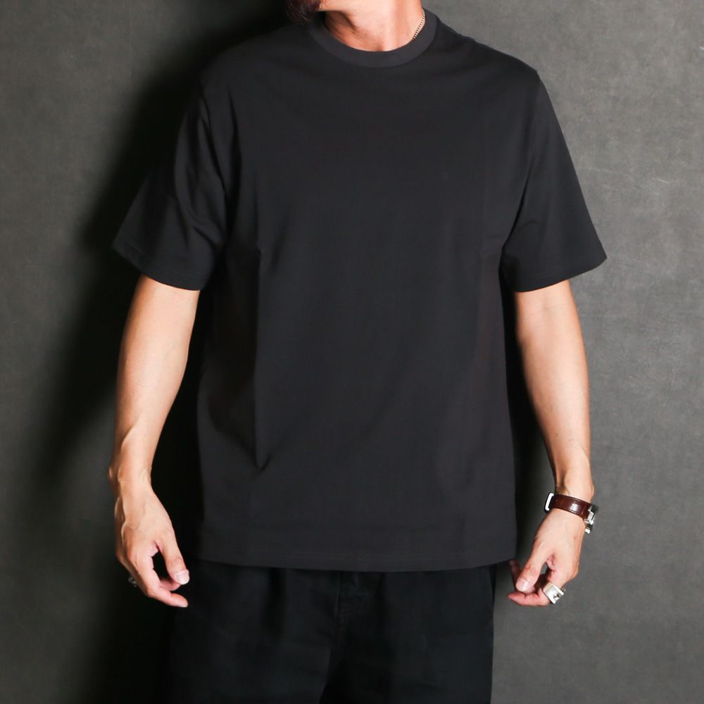 CREW NECK TEE - BLACK / 30/1オーガニックコットン空紡天竺 - クルーネックTee / M26B14CS02B