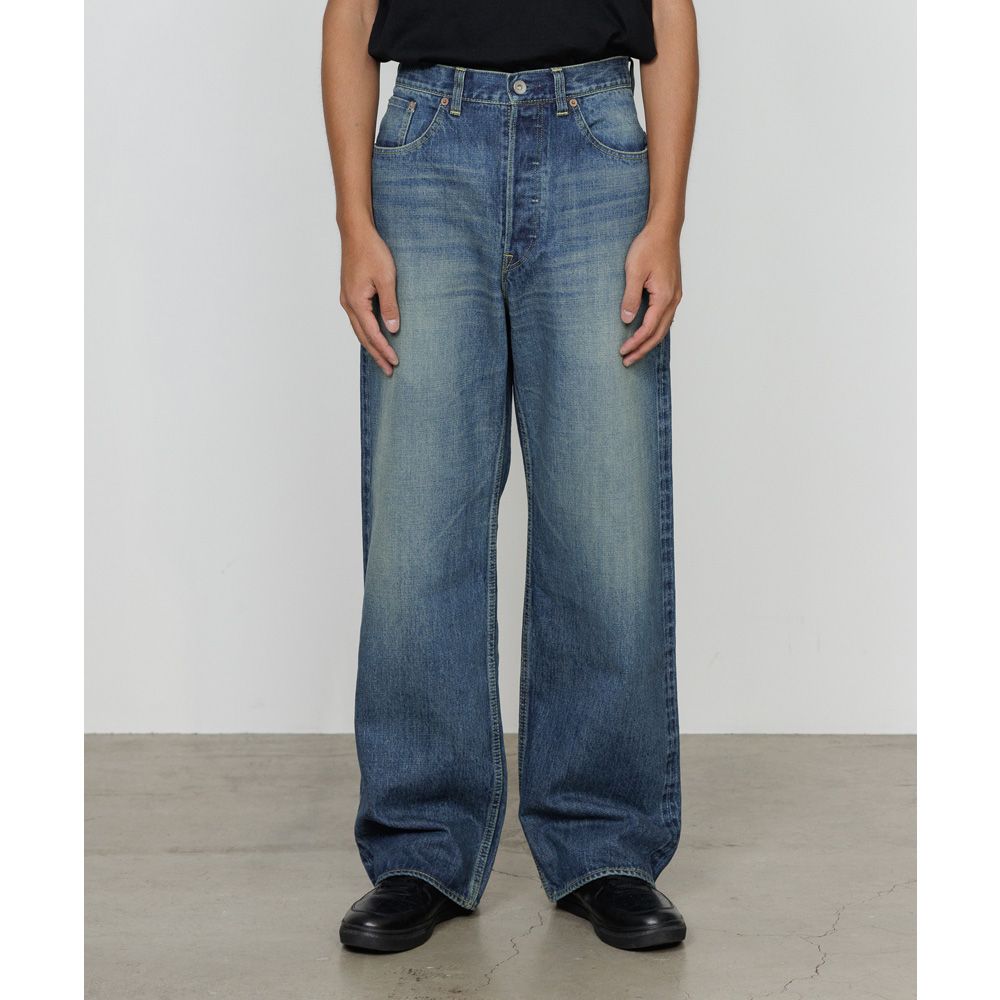 CLEAN CYLINDER FIT JEANS - INDIGO V.W / オーガニックコットン 13.5oz セルビッチデニム - クリーンシリンダーフィットジーンズ / M26A10PT12C