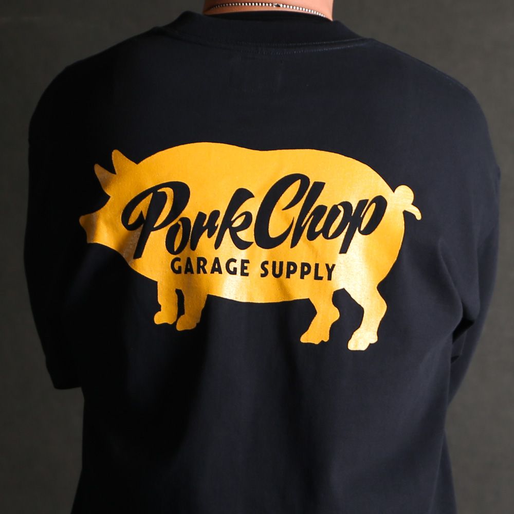 SCRIPT PORK L/S TEE - BLACK / ロングスリーブTシャツ