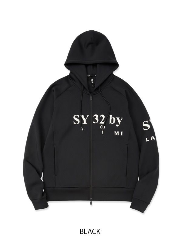 SY32 by SWEET YEARS - DOUBLEKNIT SEPARATE GRAPHIC ZIP HOODIE