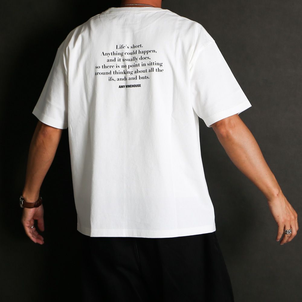 Amy Winehouse "Profile" Photo S/S Tee - WHT / MND-AMW001