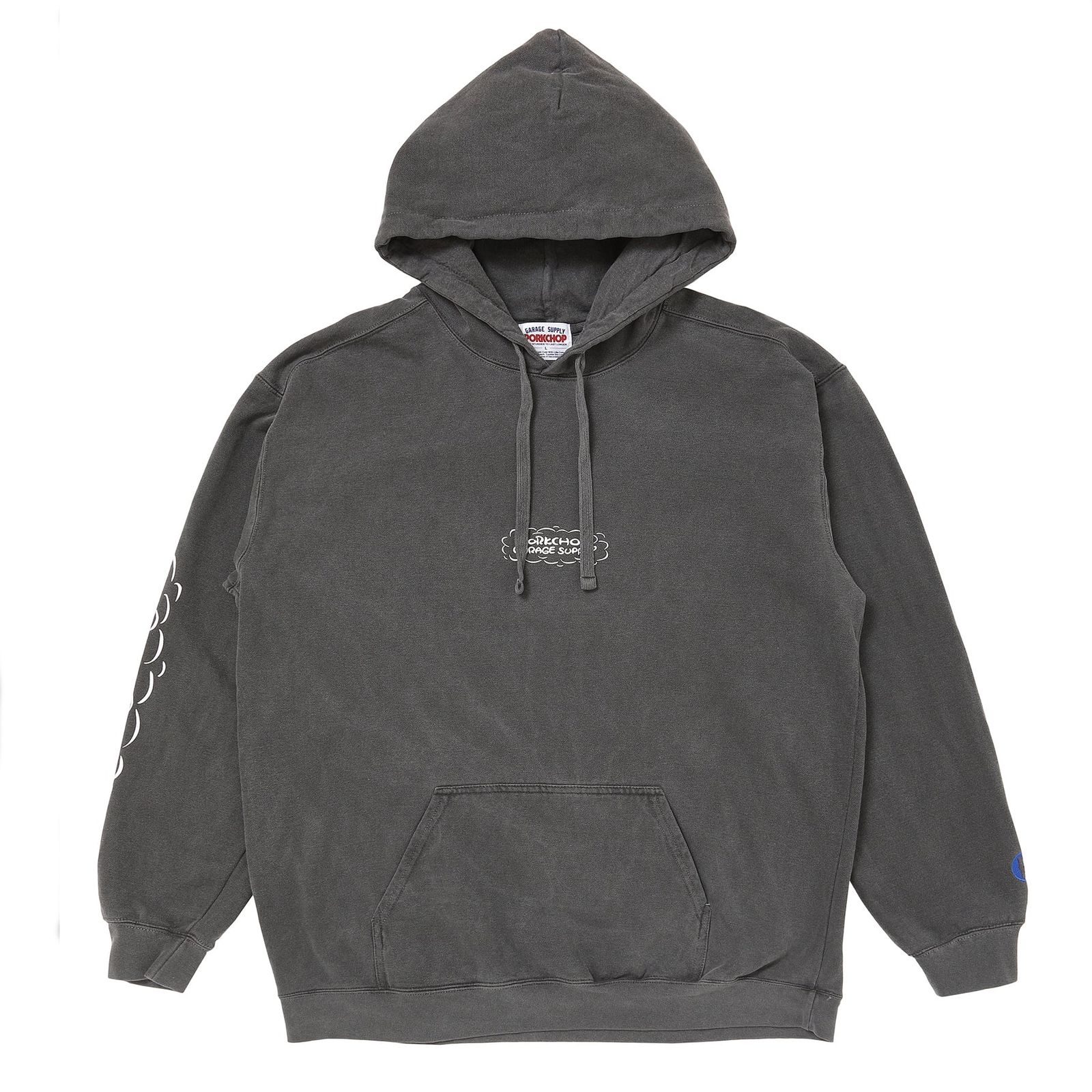 RUNNING LOGO HOODIE - ASH BLACK / プルオーバーパーカー