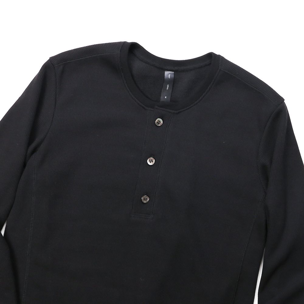 henley long-T(back boa) / ボアフリース ヘンリーネックTシャツ / 7907 lj88s