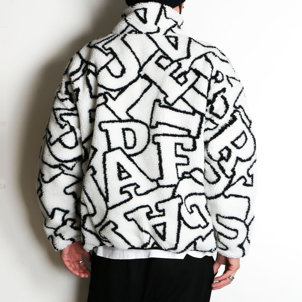 DIAGONAL LOGO BOA JACKET / ダイアゴナルロゴ ボア トラックジャケット / USO-21055