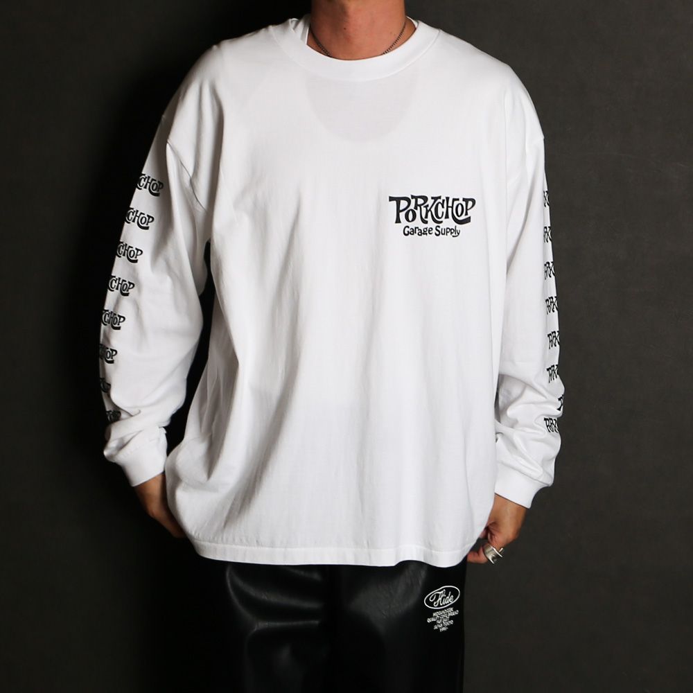 SC LOGO L/S TEE - WHITE / ロングスリーブTシャツ