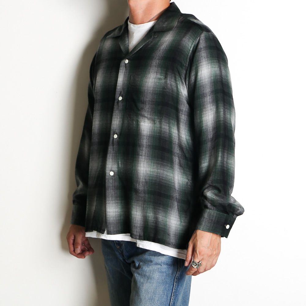 【ラスト1点-サイズ3】 T.Rayon Ombre Open Collar Shirt  - GPT / MDFBF09501