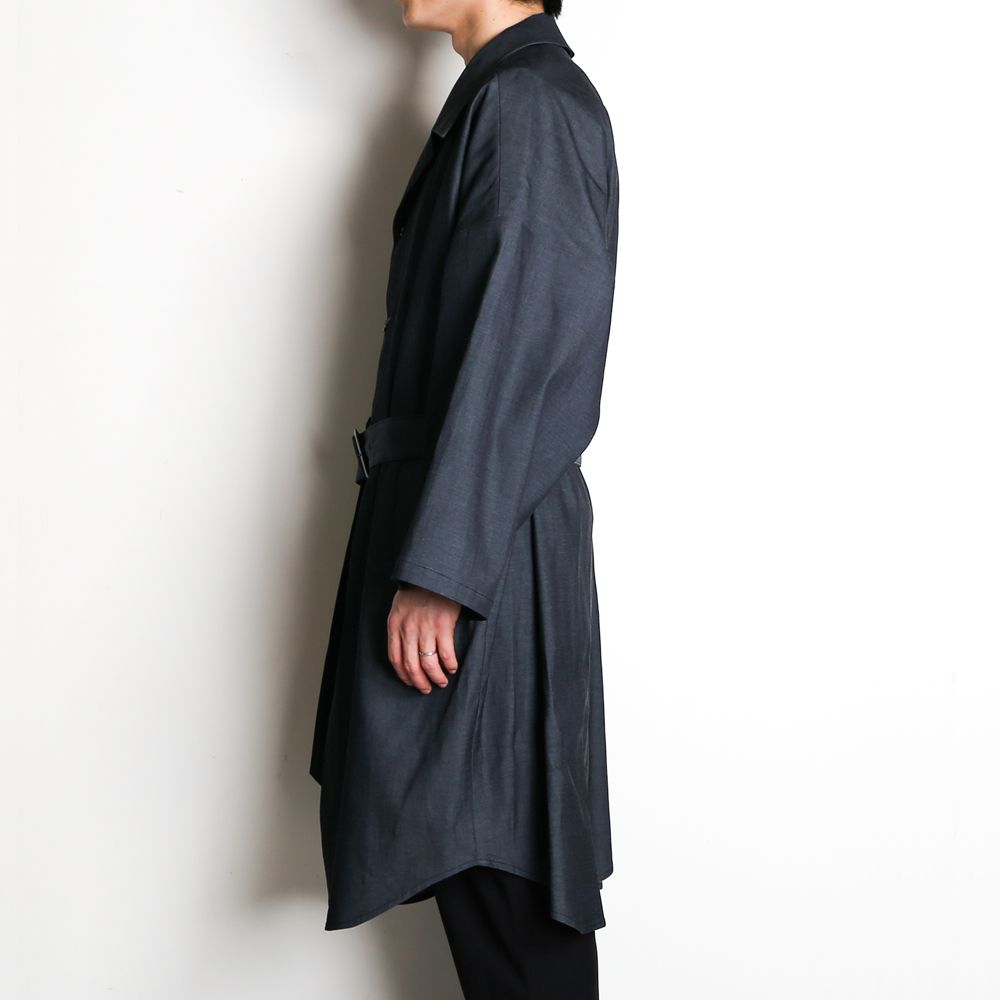 superNova. - 【ラスト1点-サイズM】 Belted shop coat - 7oz tencel