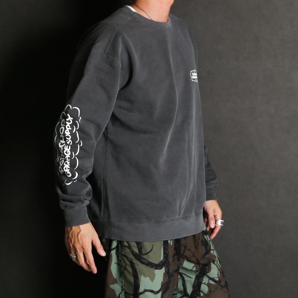 RUNNING LOGO SWEAT - ASH BLACK / スウェット