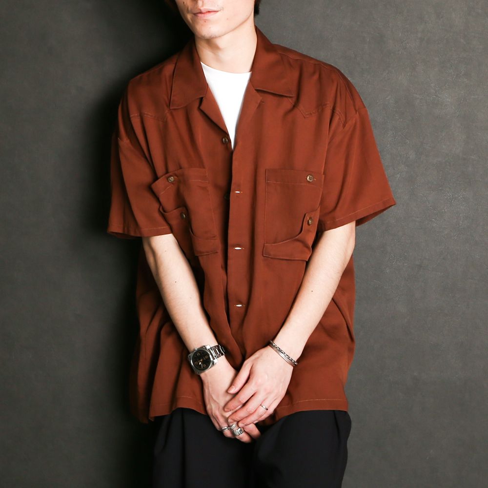 TE TWILL WIDE WESTERN H/S SH / ウエスタンヨーク ワイドシルエットシャツ / 379116