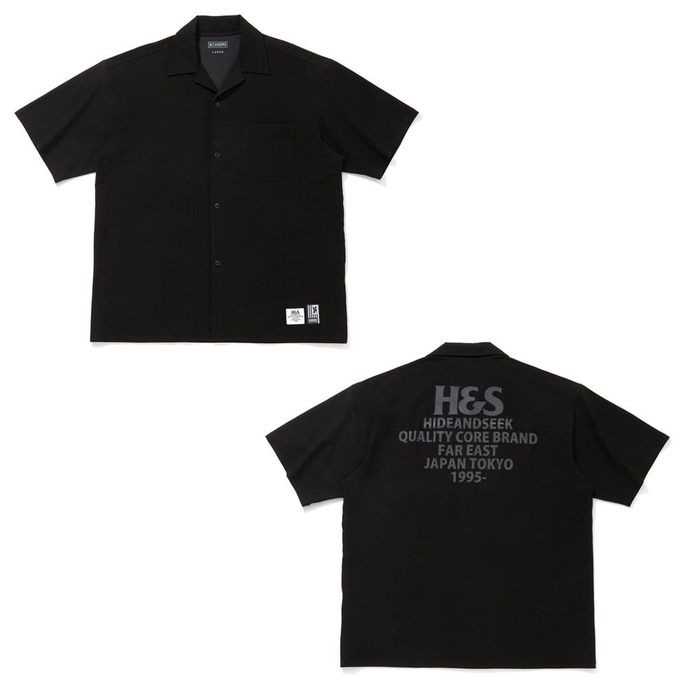 H&S×Chrome 8℃- S/S Shirt (26aw) - BLK / 半袖シャツ / HS-070126