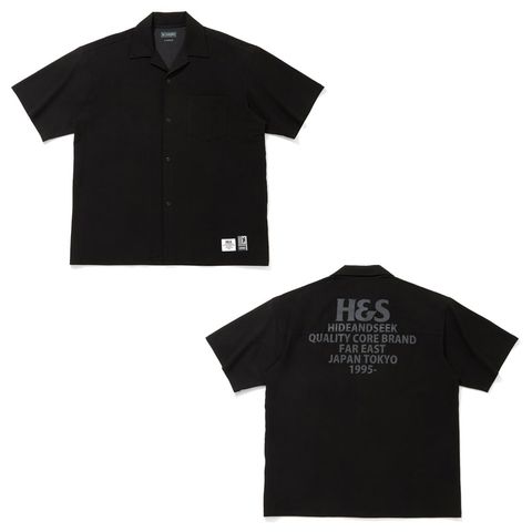 H&S×Chrome 8℃- S/S Shirt (26aw) - BLK / 半袖シャツ / HS-070126