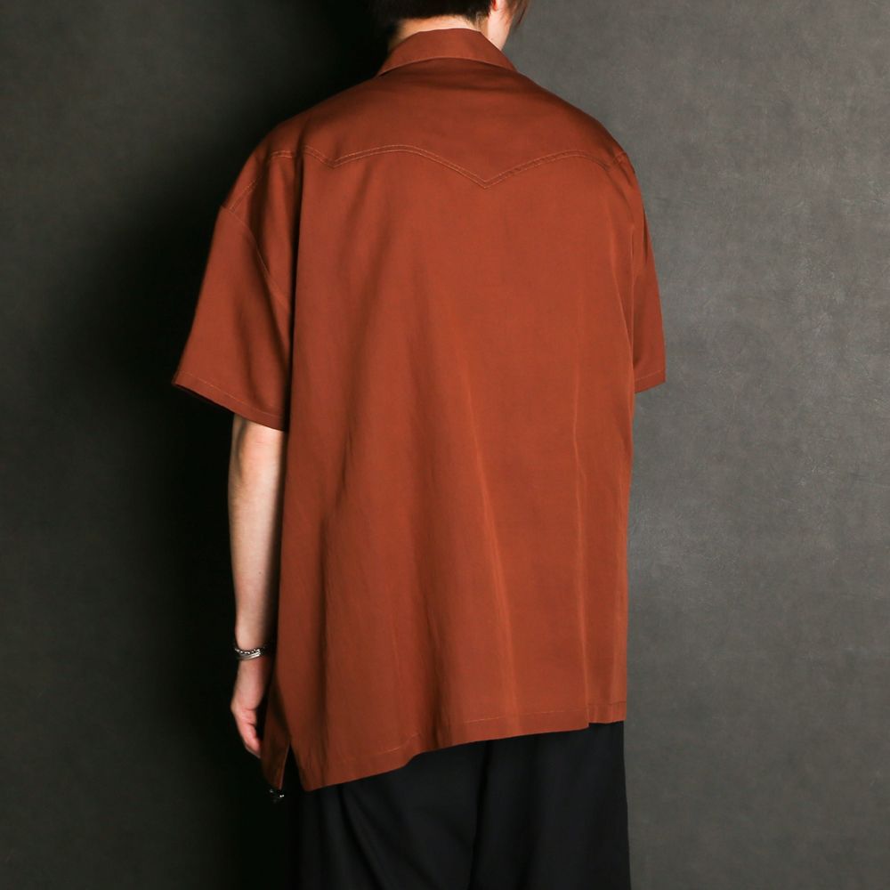 TE TWILL WIDE WESTERN H/S SH / ウエスタンヨーク ワイドシルエットシャツ / 379116