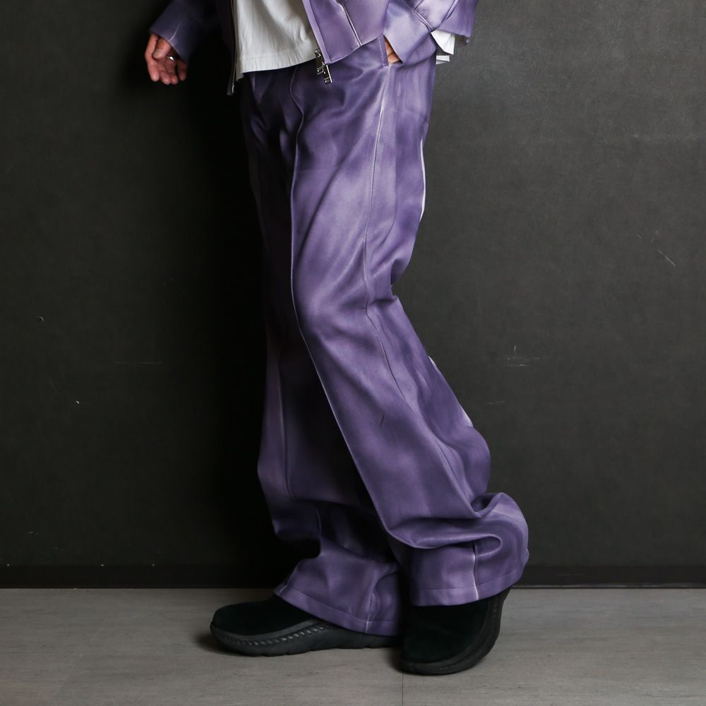 TAAKK   ラスト1点 サイズ2 "LEATHER COATING JERSEY" TRACK PANTS