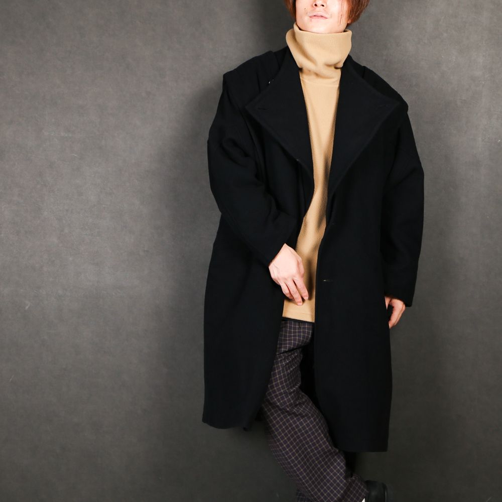 Iroquois - TOP MOSSER OVER COAT / ノーカラー オーバーコート