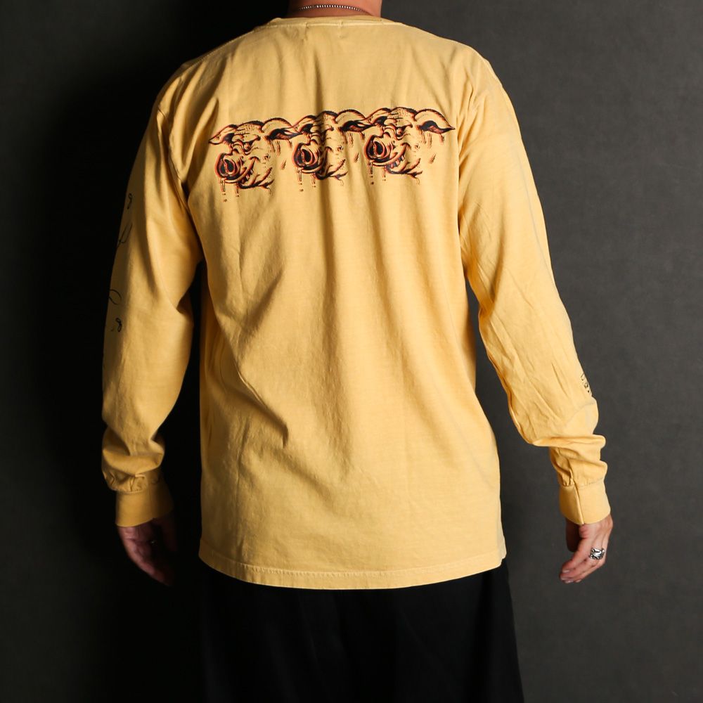 SCUM PORK L/S TEE - MUSTARD / ロングスリーブTシャツ