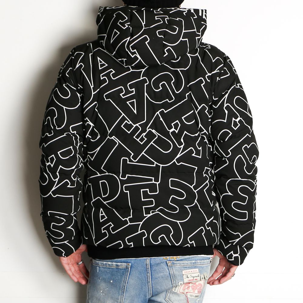 LETTERING DOWN JACKET / ダイアゴナルロゴ ダウンジャケット / USO-21042