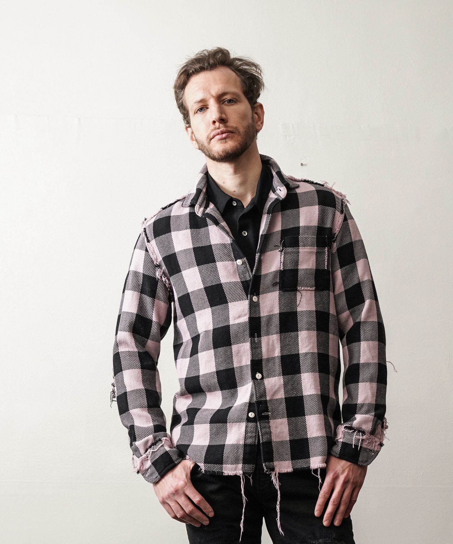 Buffalo PLAID FRINGE SHIRTS / フリンジ バッファローチェック シャツ / TSH-F2105