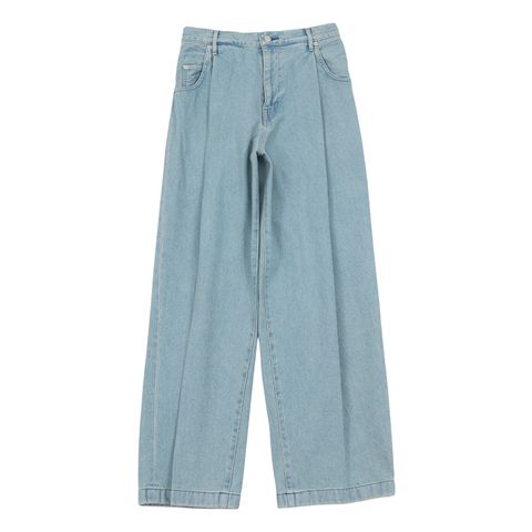 Wide denim slacks “Used” / N0344