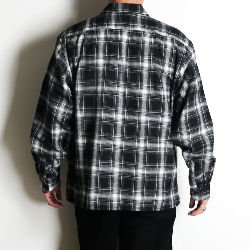 Ombre Check L/S Shirt (26ss) - BLK / オンブレチェックシャツ / HS-020526