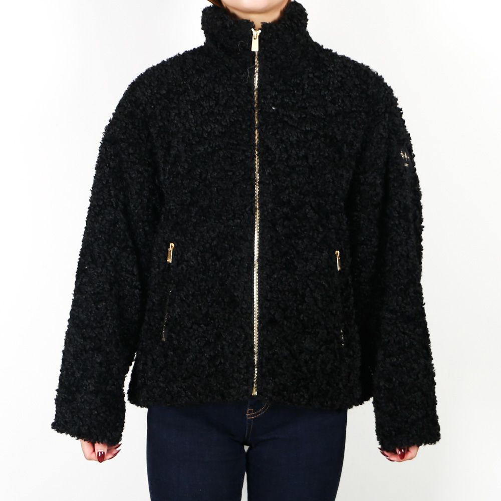 【レディース】 LUELA ルエラ - BLACK / ボア スタンドカラーブルゾン (フリース) / LJXA0041033588