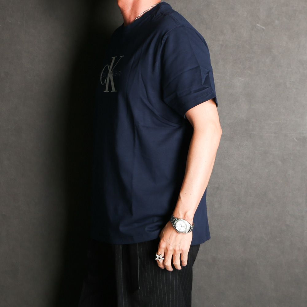 Calvin Klein Jeans - SS HERO MONOLOGO TEE - NAVY/ Tシャツ