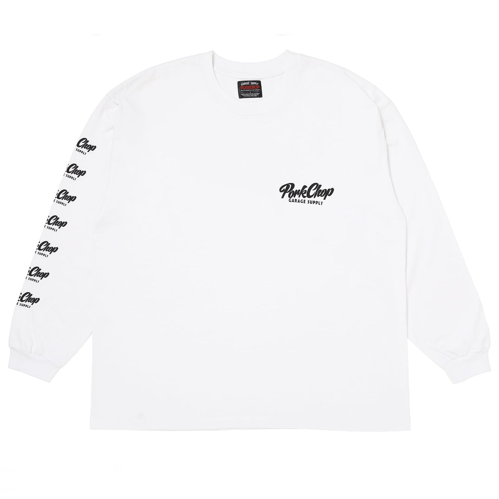 SCRIPT PORK L/S TEE - WHITE / ロングスリーブTシャツ