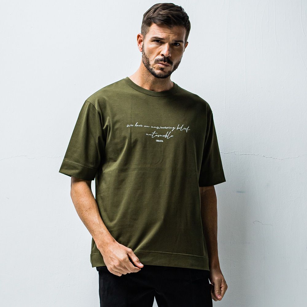 Cursive message T / メッセージロゴ オーバーTシャツ / OR1-T-001