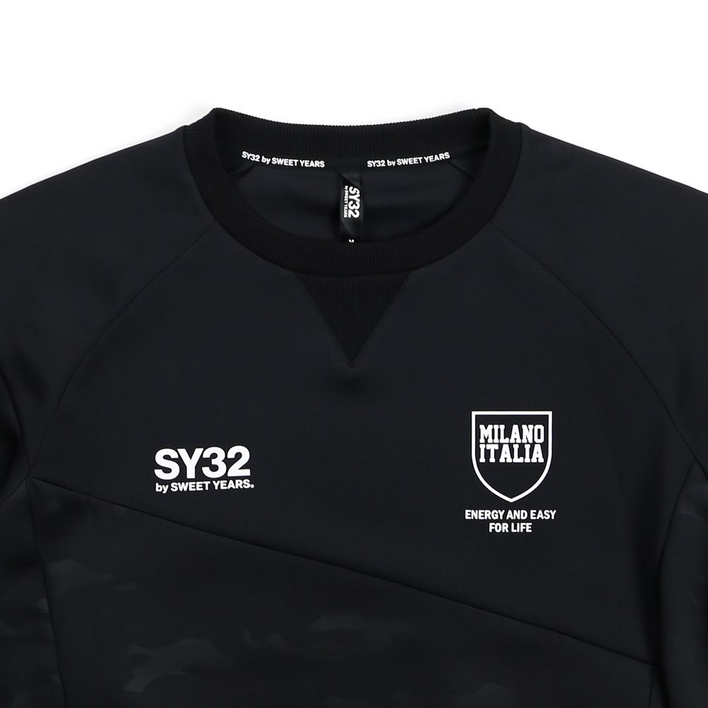 SY32 by SWEET YEARS - DOUBLE KNIT EMBOSS CAMO SHIELD P/O CRW
