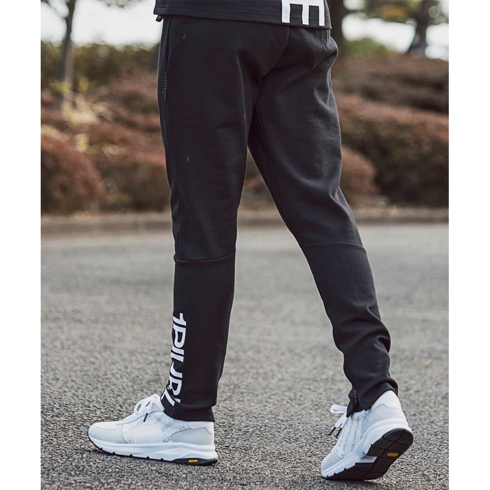 1PIU1UGUALE3 RELAX - TECH HEM LOGO LONG PANTS / テックスウェット