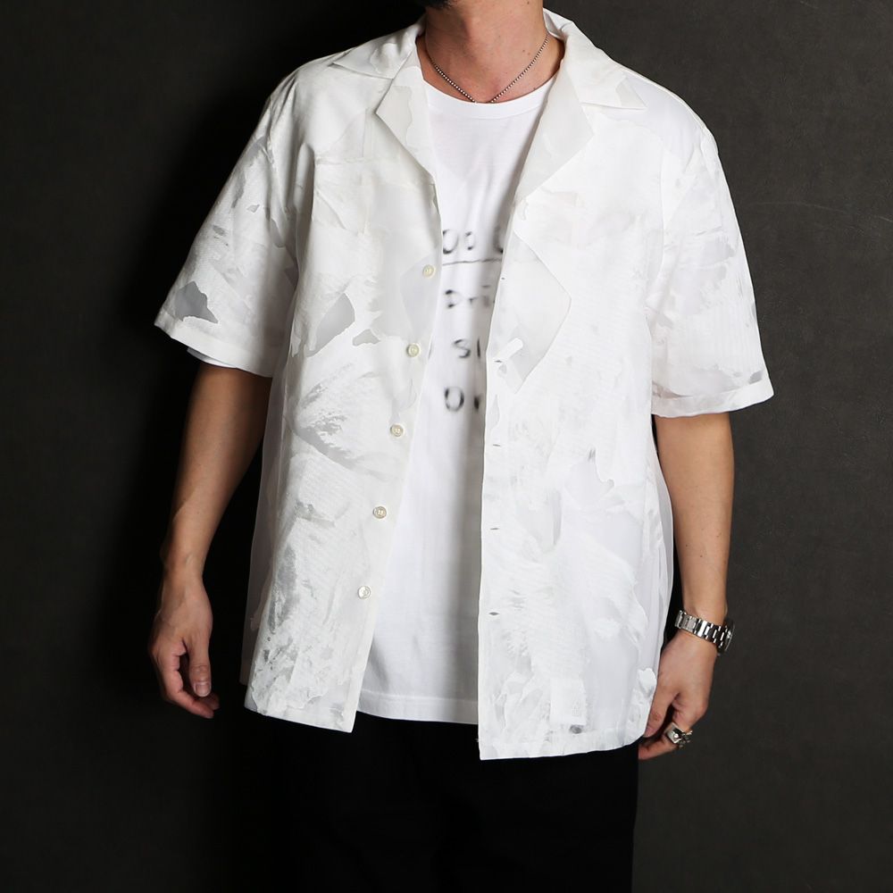 "TRANSPARENT FLOWER" OPEN COLLAR SHIRTS / オープンカラーシャツ / TA23SS-SH036